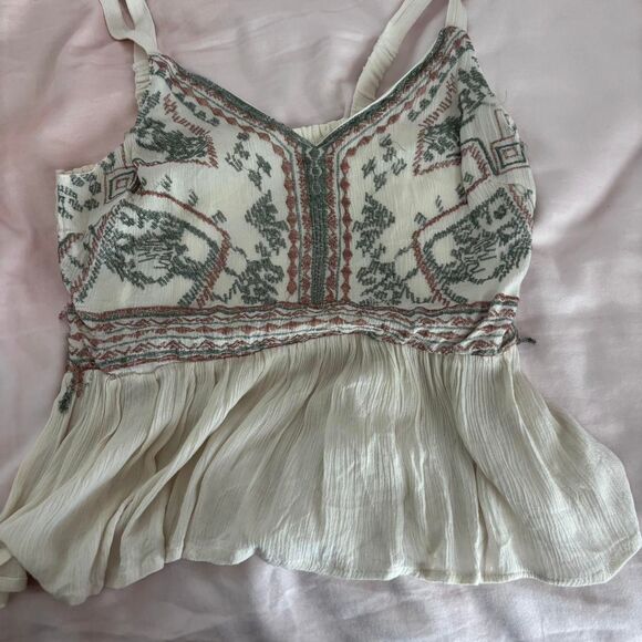 Women's Cream and White Blouse - Picture 1 of 1